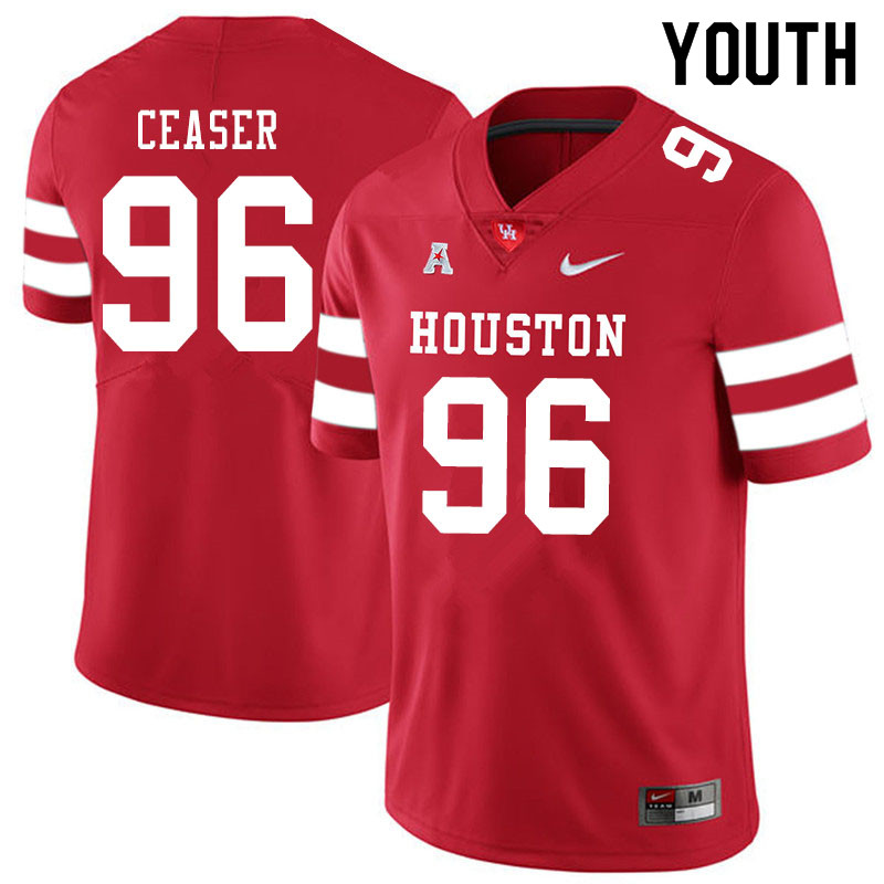 Youth #96 Nelson Ceaser Houston Cougars College Football Jerseys Sale-Red